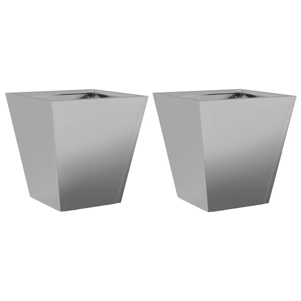 VidaXL - Jardinière acier, One Size, Gris sidéral