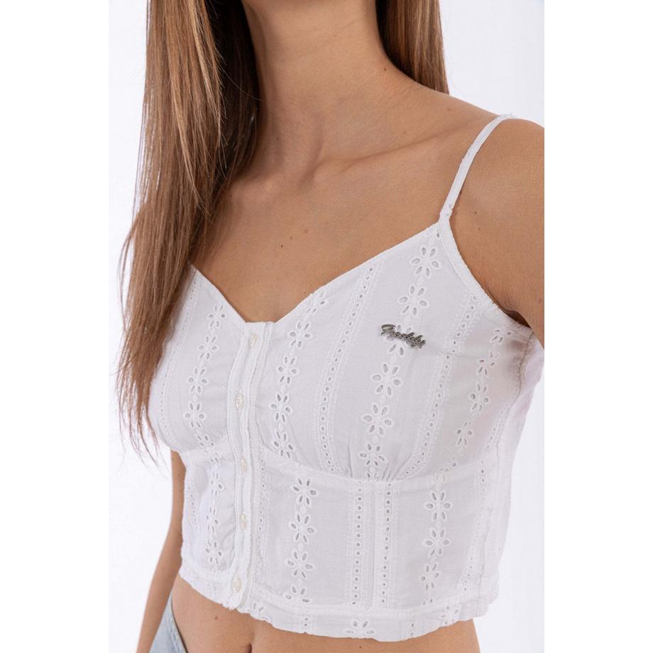 FREDDY Top Cami Brodé Boutonné  