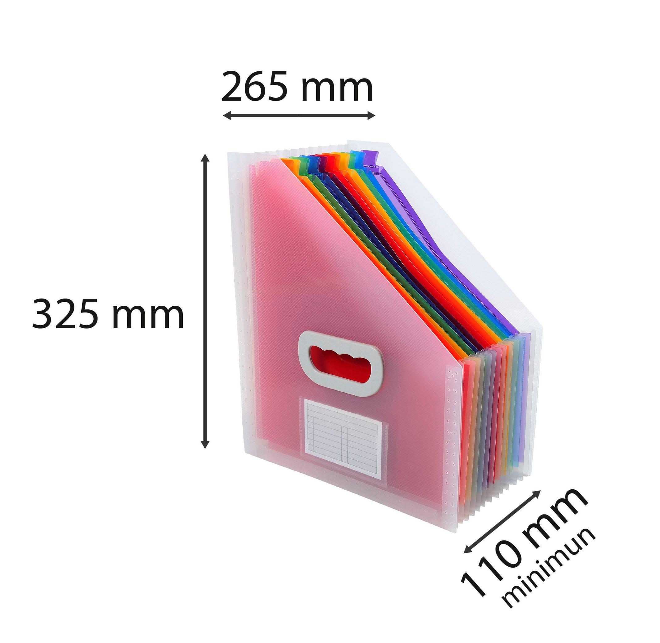 Exacompta Fächer-Stehsammler 12-teilig aus PP - Crystal - x 4  