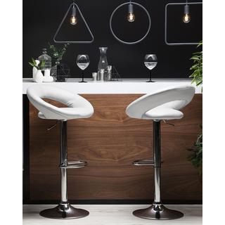 Beliani Lot de 2 tabourets de bar en Cuir PU Moderne PEORIA  