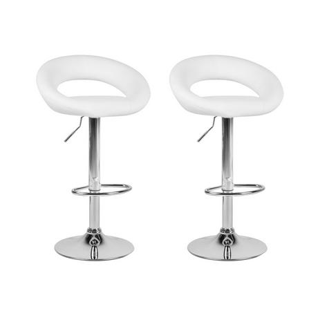 Beliani Lot de 2 tabourets de bar en Cuir PU Moderne PEORIA  