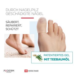 PODERM  Zehenschutz Nagelpilz X2 - Größe L - Von Podologen empfohlen - 100% Natural&Vegan - Swiss Made 