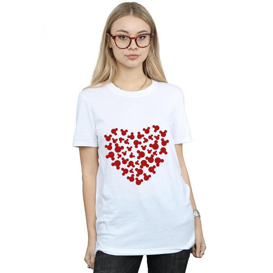 Disney Mickey Mouse Cuore Stampa T-Shirt  