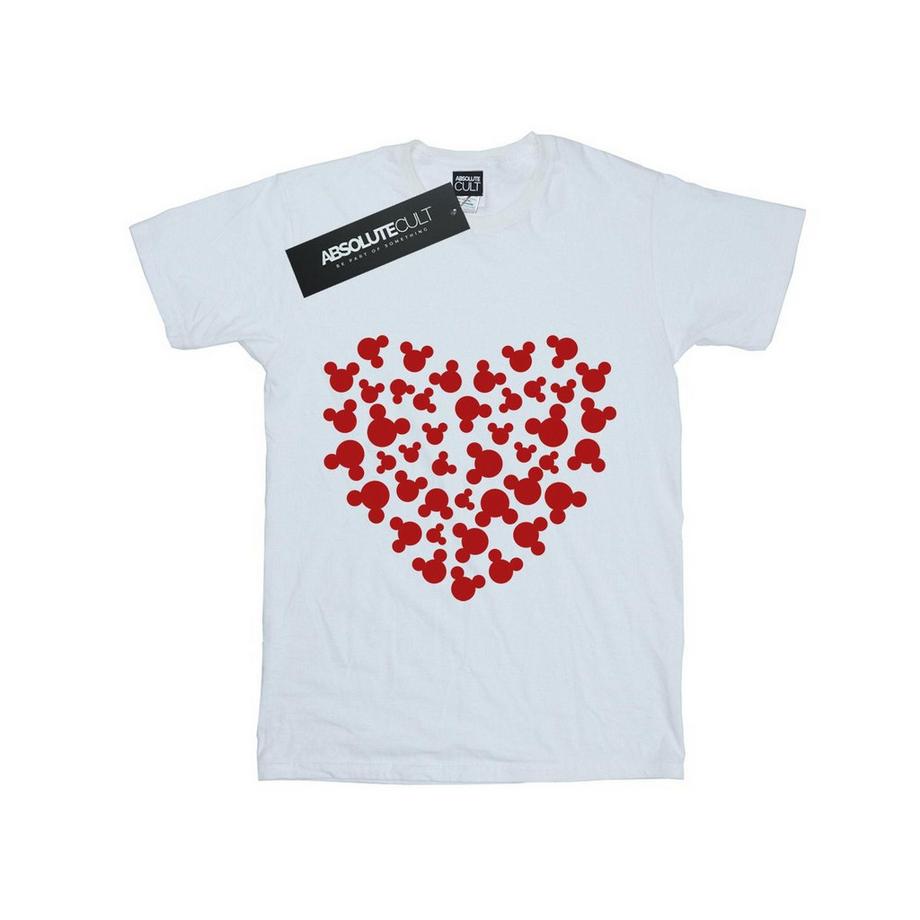Disney Mickey Mouse Cuore Stampa T-Shirt  