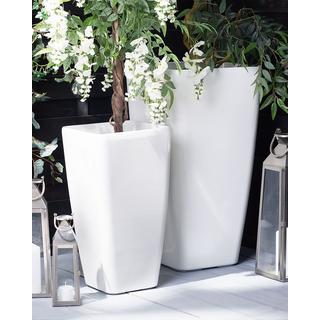 Beliani Lot de 2 pots de fleurs en Mélange de pierre Scandinave MODI  