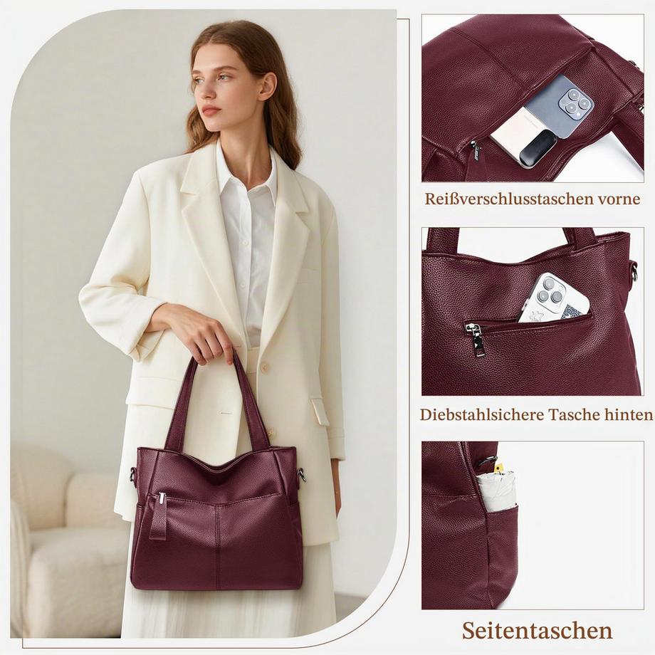 Only-bags.store Borsa a Spalla con Tracolla Regolabile  