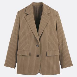 La Redoute Collections Blazer Long Oversize Rayé  