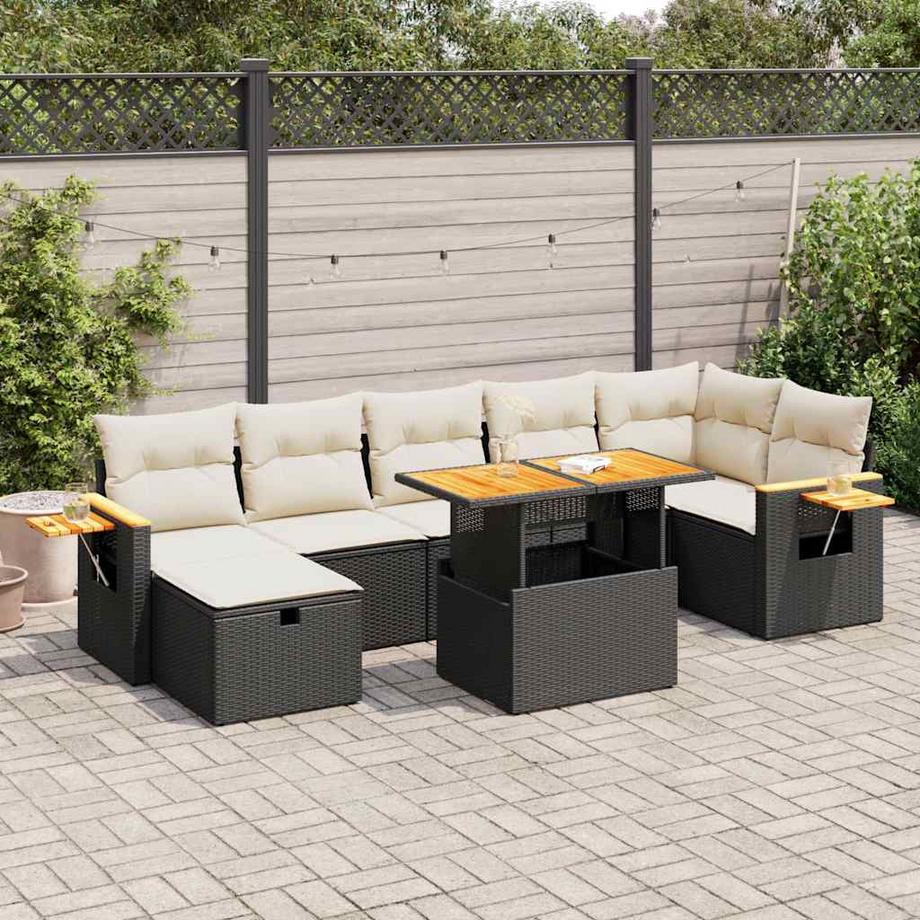 VidaXL set di divani da giardino Polirattan  