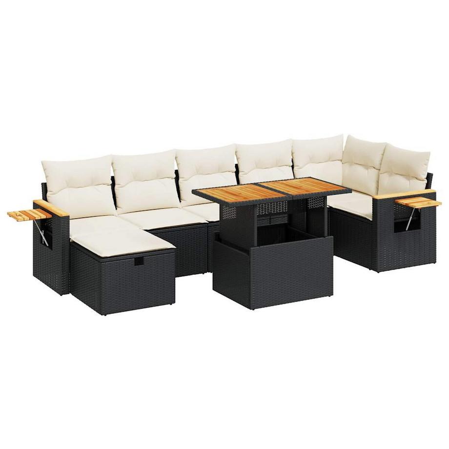 set di divani da giardino Polirattan