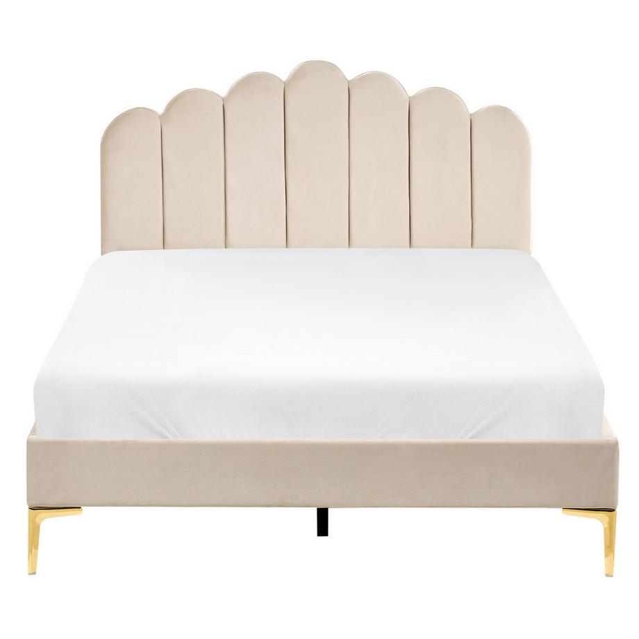 Beliani Letto en Velluto  SAUVIAN  