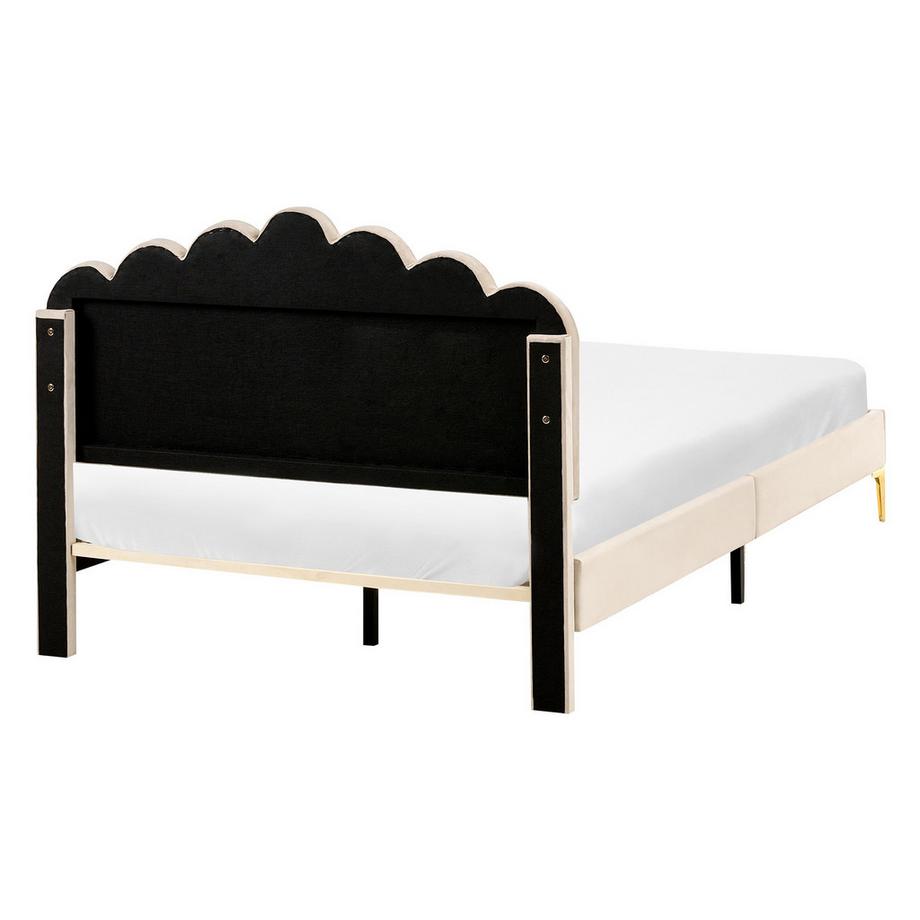 Beliani Letto en Velluto  SAUVIAN  