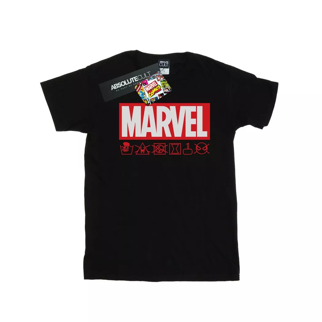 MARVEL - Wash Care TShirt, für Damen, Schwarz, Größe S