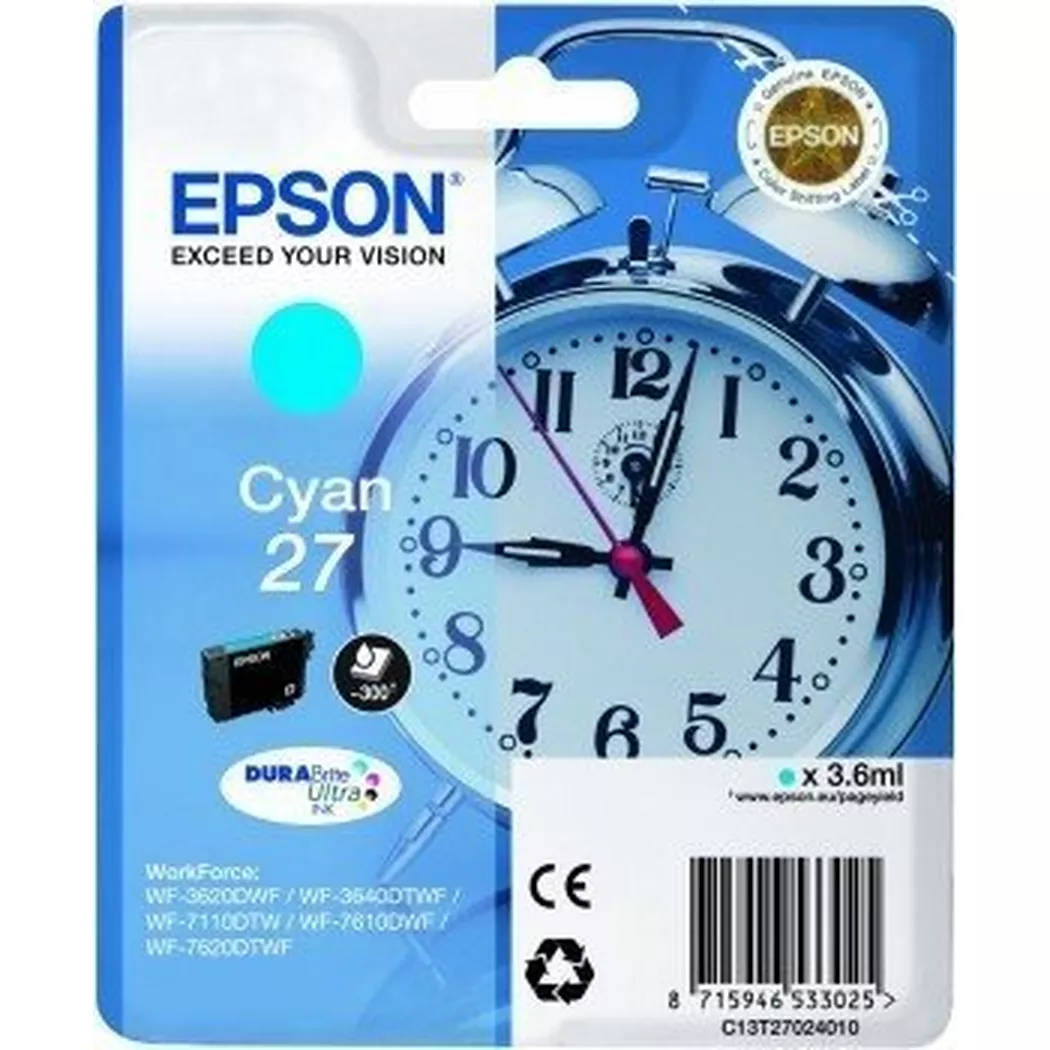 Epson – Tintenpatrone cyan T270240 WF 3620/7620 300 Seiten, One Size