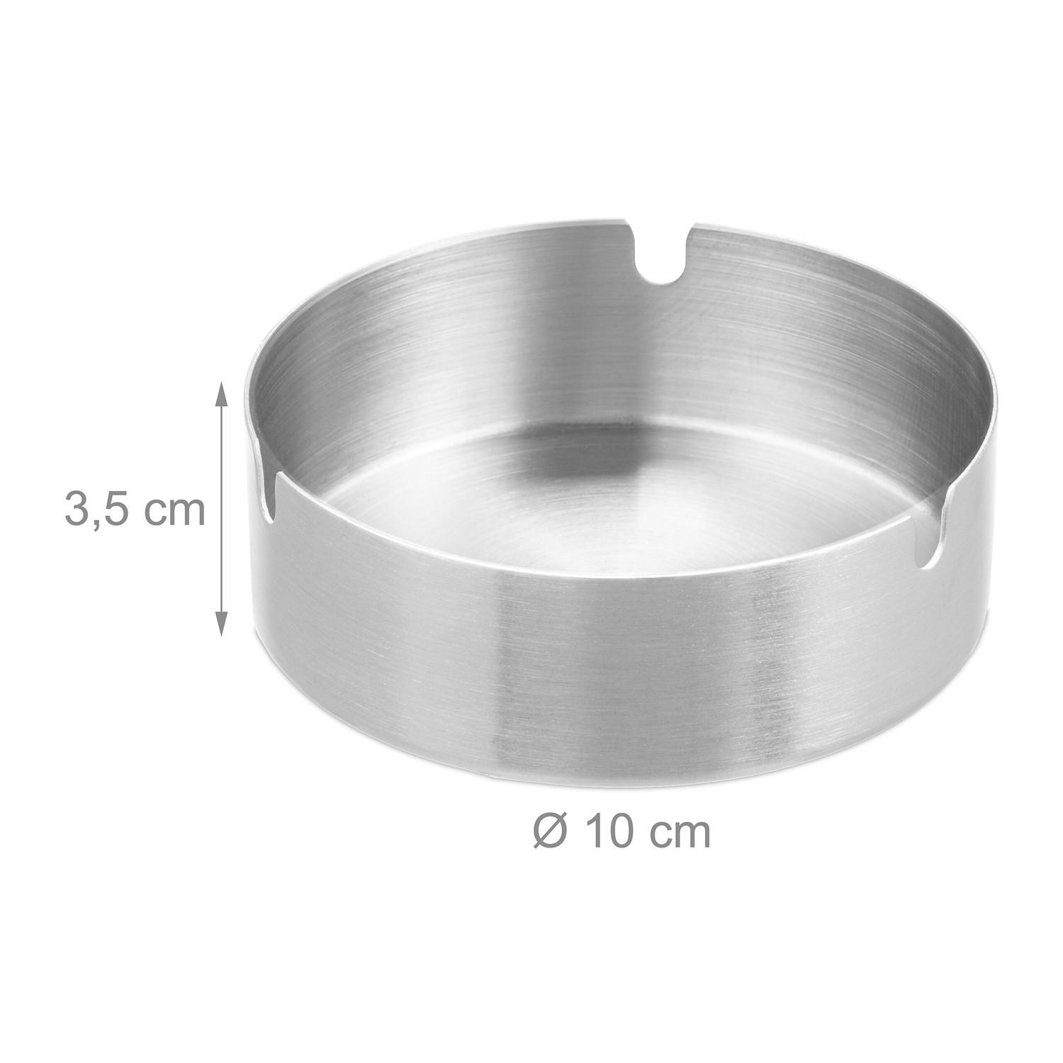 Northio Cendrier en acier inoxydable, lot de 2  