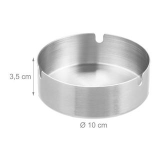 Northio Cendrier en acier inoxydable, lot de 2  