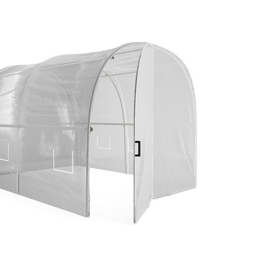 Vente-unique Ersatzabdeckung für Tunnelgewächshaus mit Tür ALOCASIA - 18 m² - L600 x B300 x H200 cm  