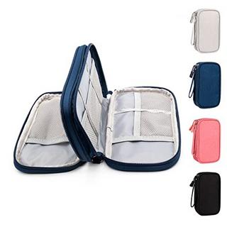 Only-bags.store  Kabelorganisationstasche Wasserdichte kleine Kabeltasche Doppellagige Tasche mit fester Platte Elektronische Tasche Elektrischer Organizer Kabeltasche Elektronisches Zubehör 