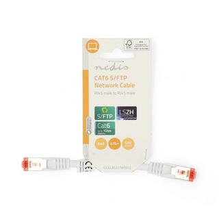Nedis  Cavo di rete CAT6 | RJ45 maschio | RJ45 maschio | S/FTP | 0,15 m | Rotondo | LSZH | Bianco | Etichetta 