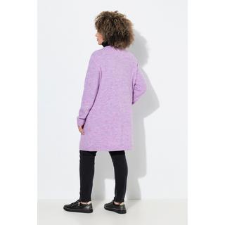 Ulla Popken Cardigan Long Col V en Maille Côtelée  