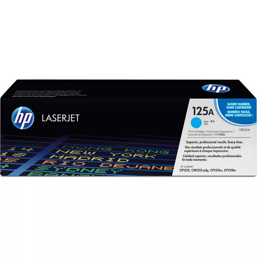 Hewlett-Packard – HP Toner-Modul 125A cyan CB541A Color LJ CP 1210 1400 Seiten, Cyan-Blau, One Size