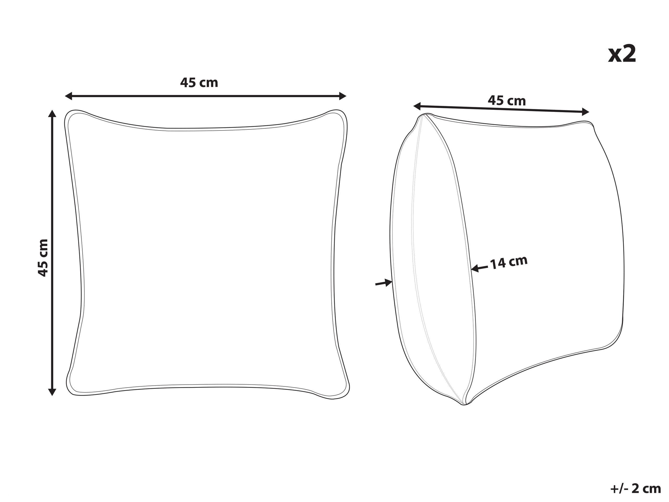 Beliani Dekokissen 2er Set aus Webpelz Modern PILEA  