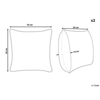 Beliani Dekokissen 2er Set aus Webpelz Modern PILEA  