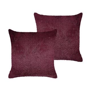Beliani Dekokissen 2er Set aus Webpelz Modern PILEA  