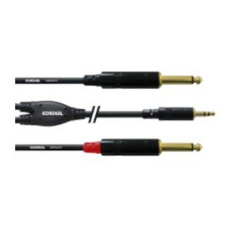Cordial  Cordial CFY 0.9 WPP câble audio 0,9 m 2 x 6,35 mm 3,5mm Noir 