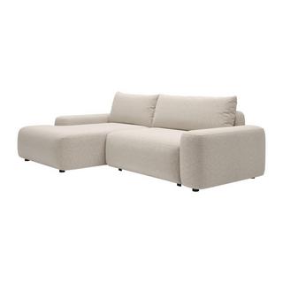 Vente-unique Ecksofa mit Schlaffunktion - Ecke links - Strukturstoff - Cremefarben - DAVISO  