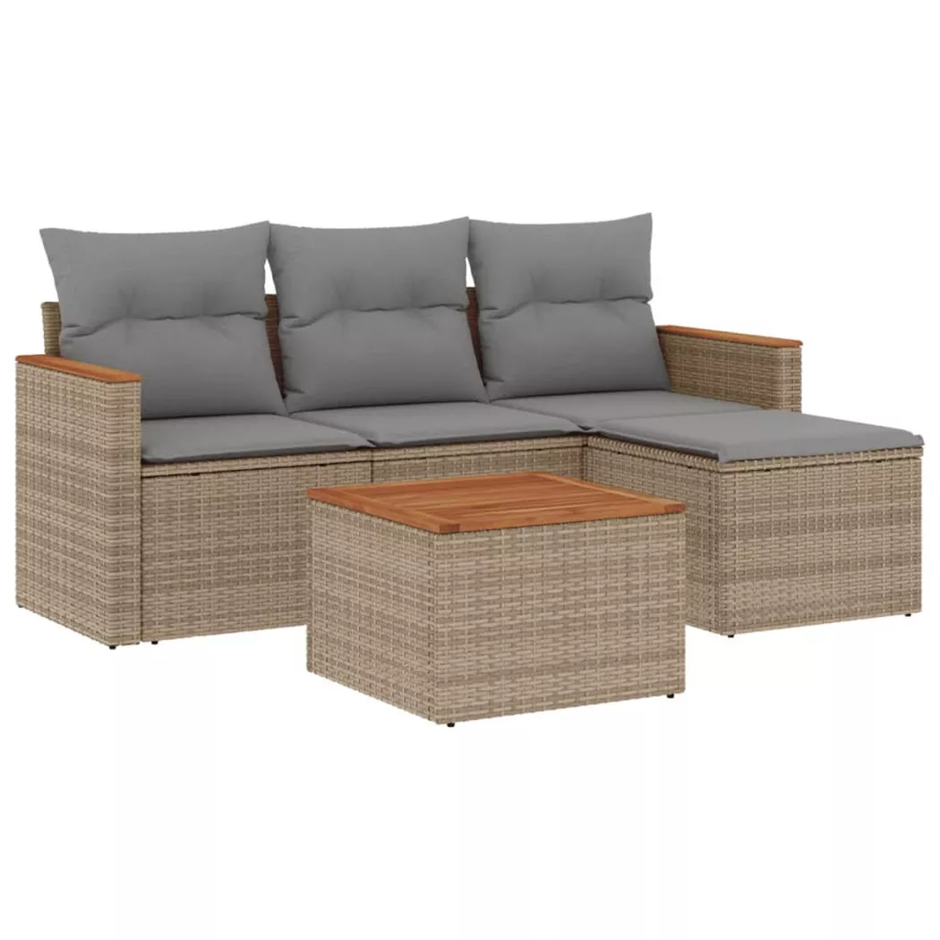 VidaXL - Garten sofagarnitur poly-rattan, One Size, Beige
