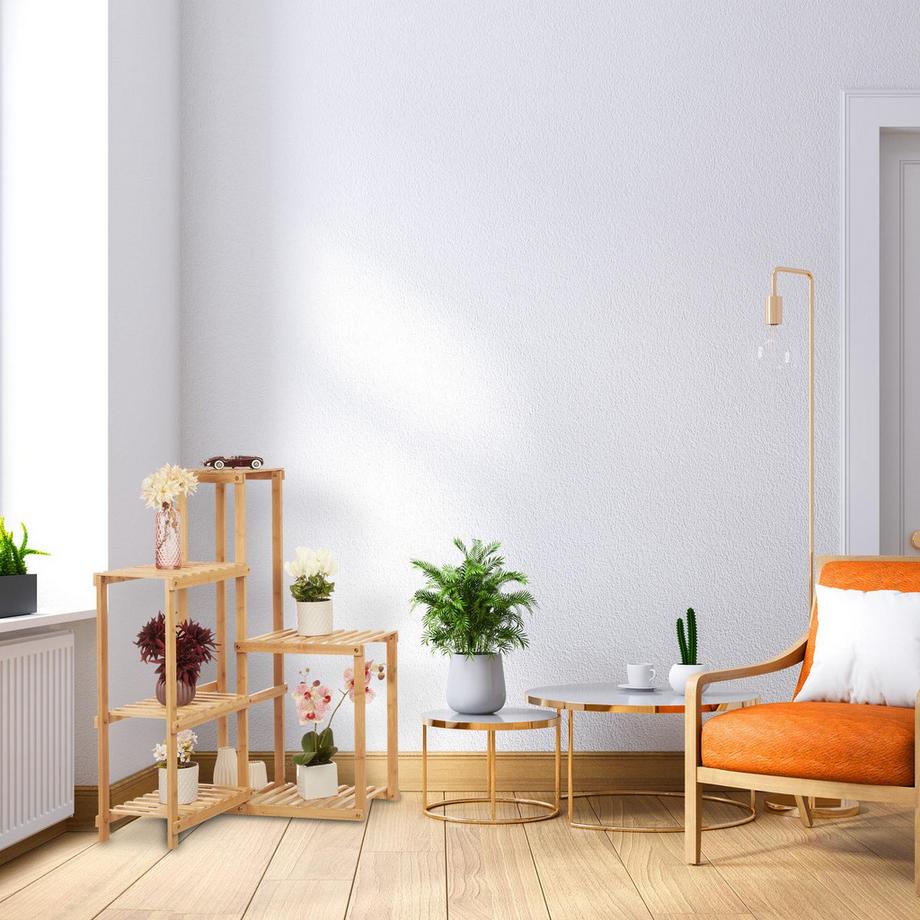 B2X  Eckregal für Pflanzen Bambus 