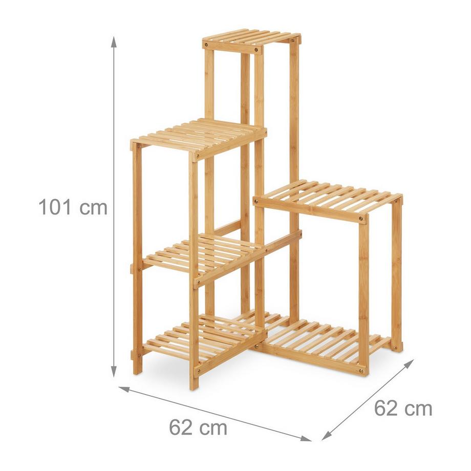 B2X  Eckregal für Pflanzen Bambus 