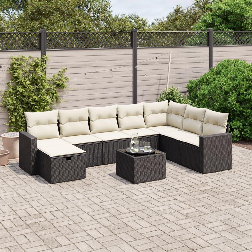 VidaXL set divano da giardino Polirattan  