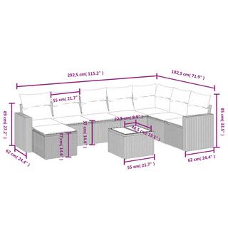 VidaXL Garten sofagarnitur poly-rattan  