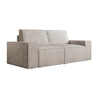 Vente-unique Sofa 2-Sitzer - Cord - Beige - AMELIA  