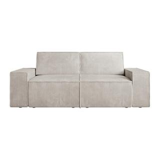 Vente-unique Sofa 2-Sitzer - Cord - Beige - AMELIA  