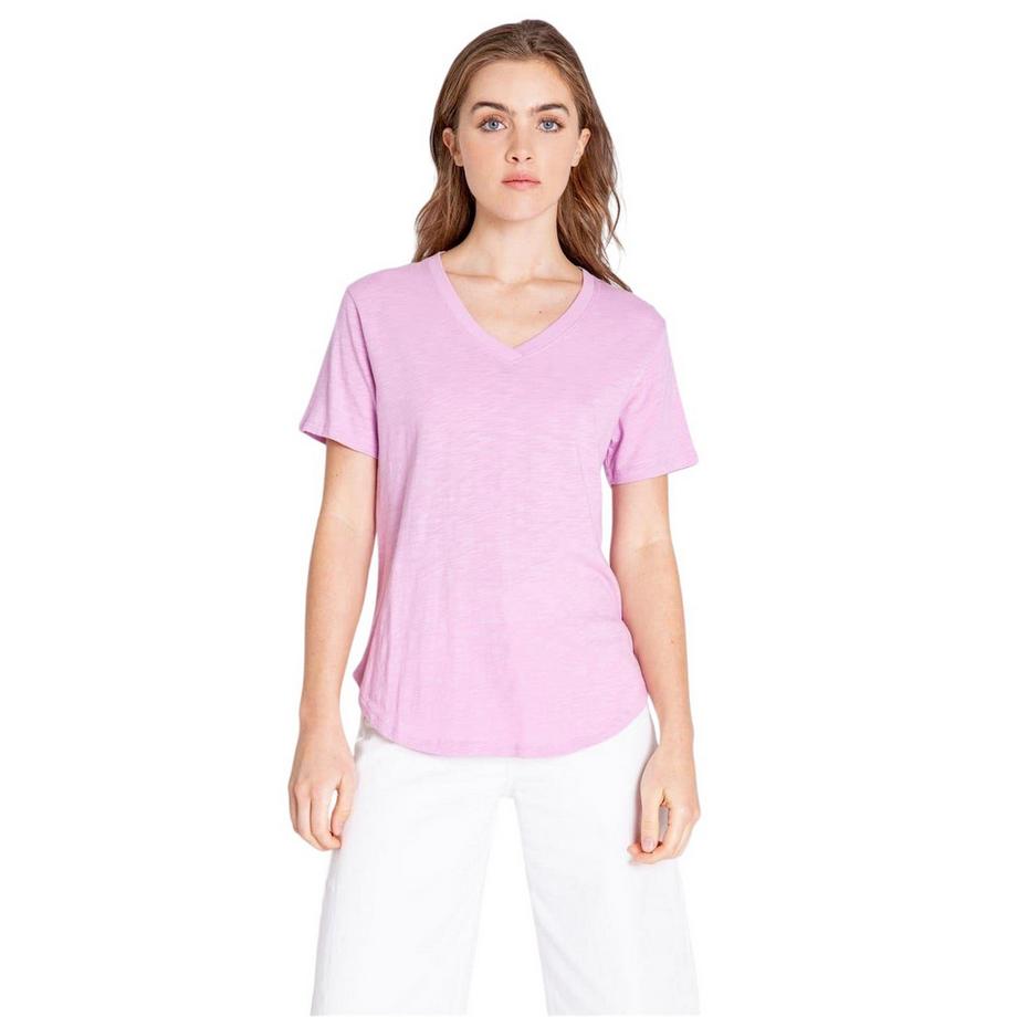 PJ Salvage V-Ausschnitt Slub Kurzarm T-Shirt  