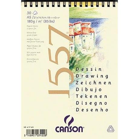 CANSON CANSON Skizzenpapier A4 4127-423 180g, weiss 30 Blatt  