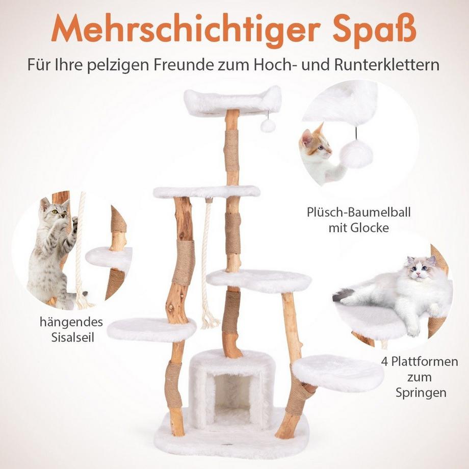 Northix  Kratzbaum mit Plattformen & Höhle 