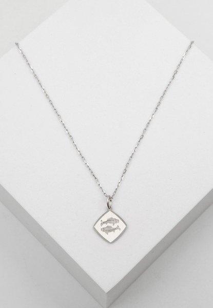 MUAU Schmuck  Anhänger Sternzeichen Fisch Weissgold 750, 19x13mm 