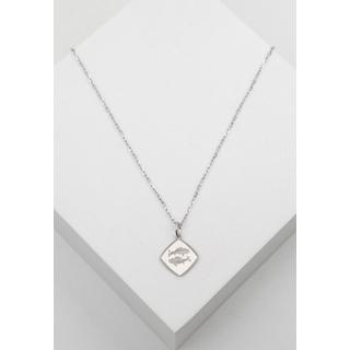 MUAU Schmuck  Anhänger Sternzeichen Fisch Weissgold 750, 19x13mm 