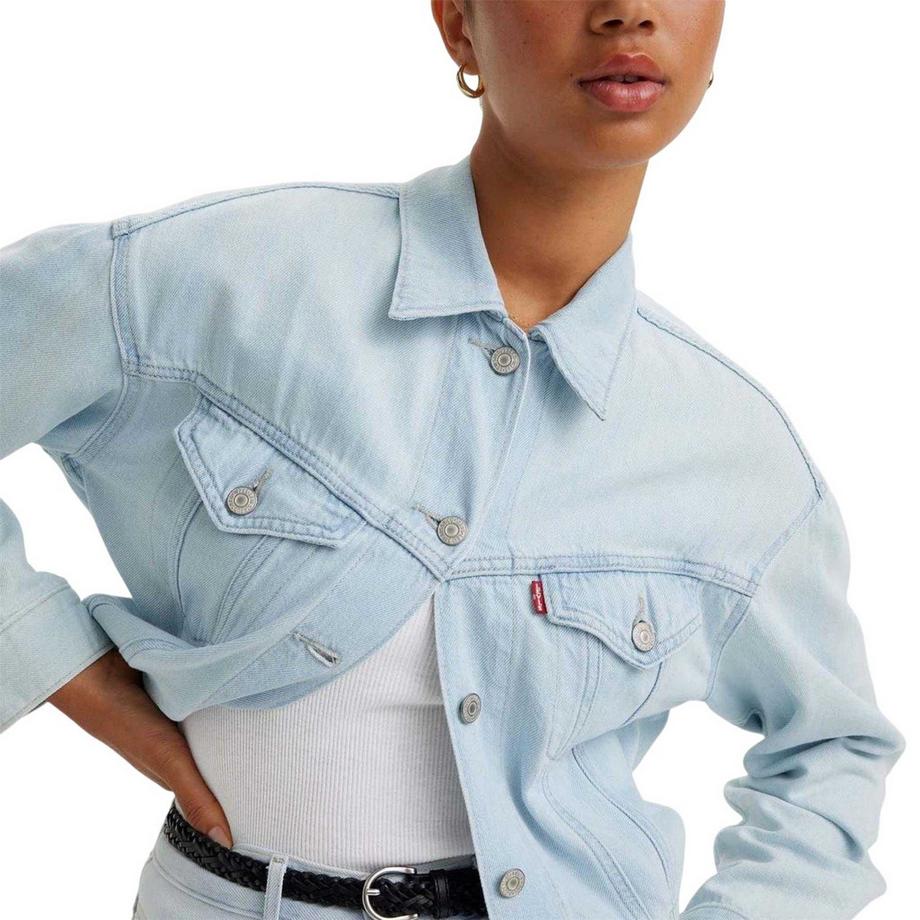 Levis Giacca Da Camionista Corta in Cotone Denim  