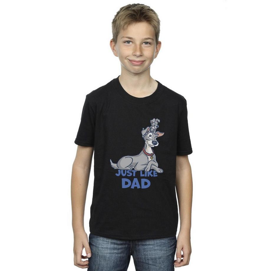 Disney  Lady And The Tramp Just Like Dad TShirt 