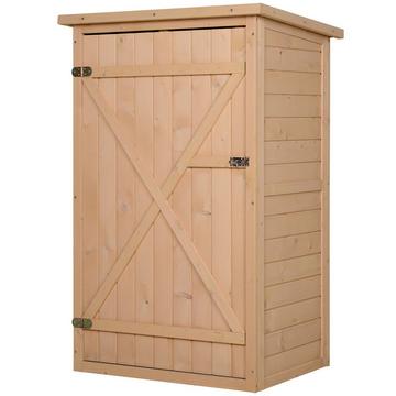 Abri de jardin Abri à outils Abri à outils avec étagères Abri de rangement pour jardin sapin bois naturel 75 x 56 x 115 cm