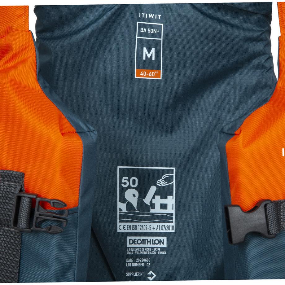 Gilet D'aide à La Flottabilité ITIWIT 50N - Kayak - Neuf Avec Défaut