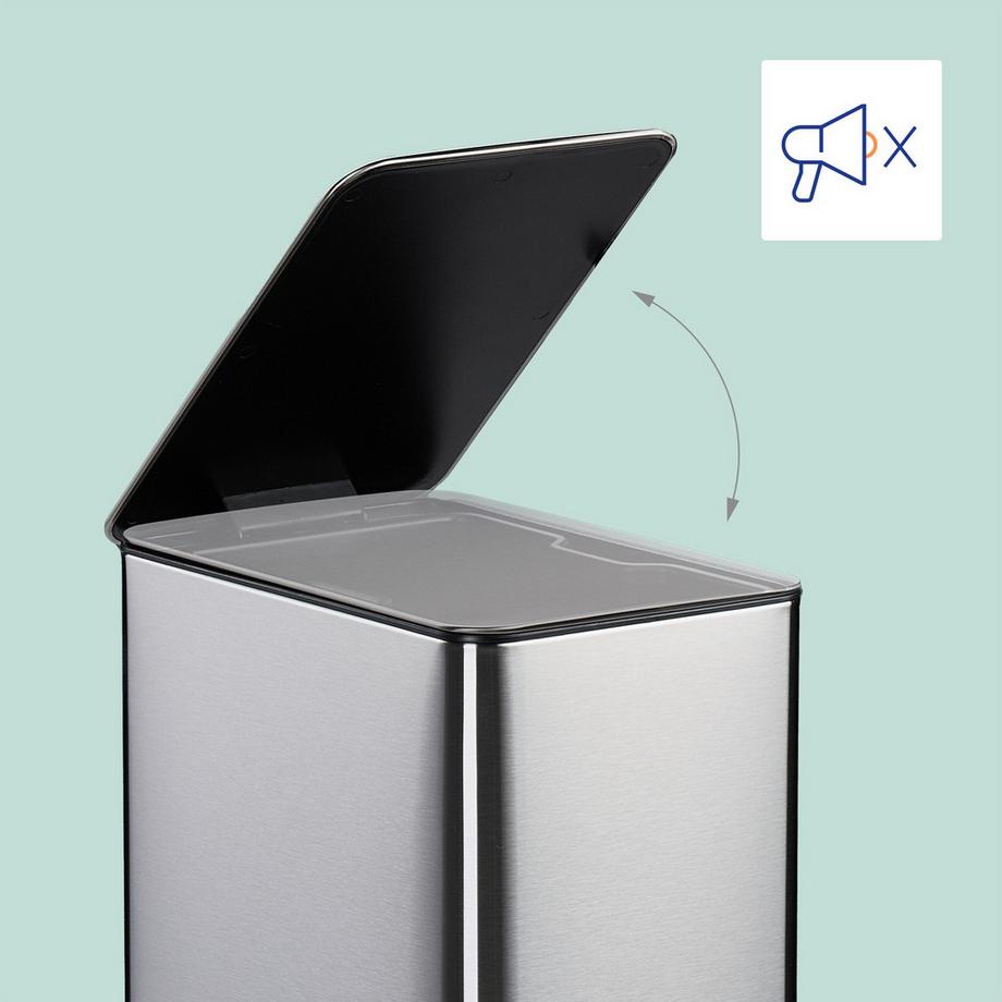 Northix Pattumiera a pedale con coperchio a chiusura ammortizzata  