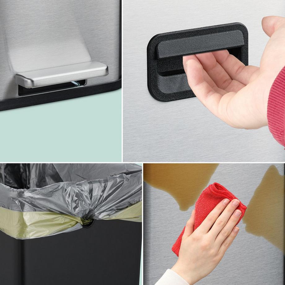 Northix Pattumiera a pedale con coperchio a chiusura ammortizzata  