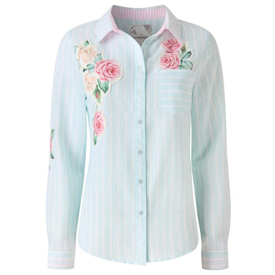 Joe Browns Camicia a righe con applicazioni di rose  