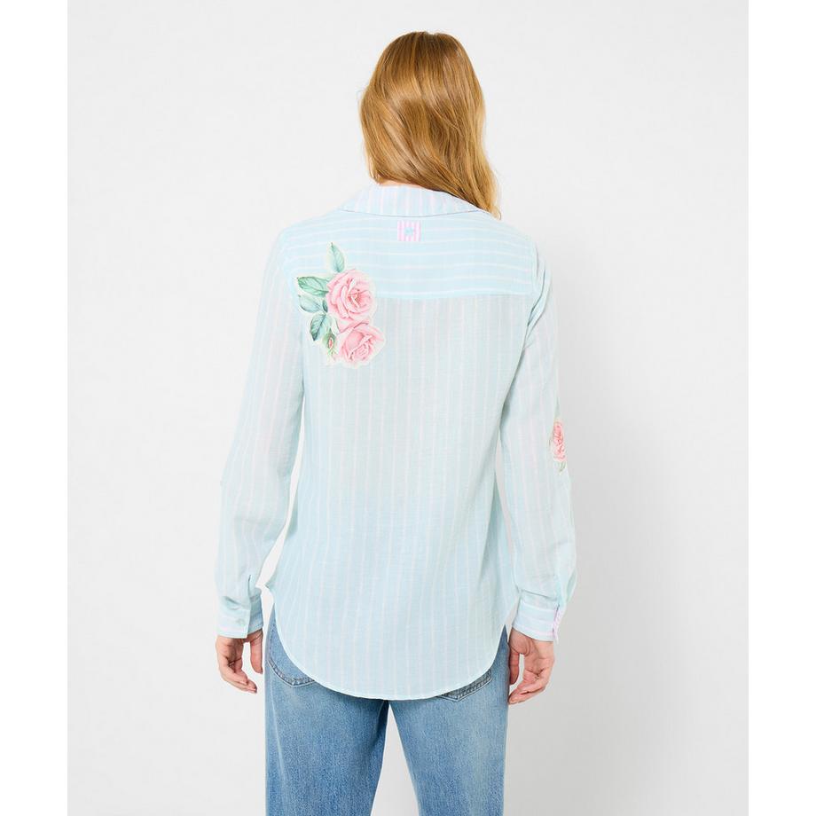 Joe Browns Camicia a righe con applicazioni di rose  