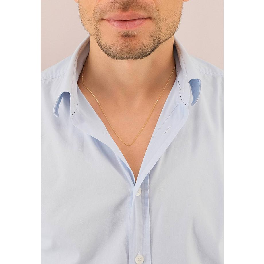 MUAU Schmuck  Collier Panzer Gelbgold 750, 1mm, 45cm 